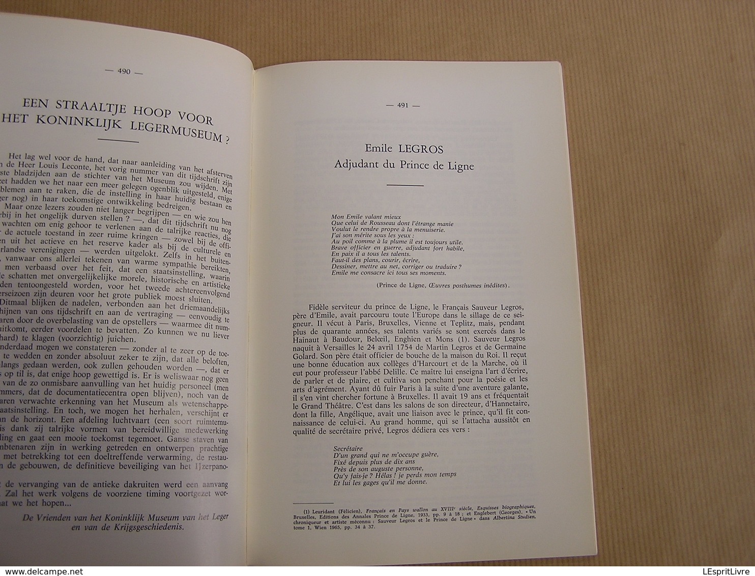 REVUE BELGE D' HISTOIRE MILITAIRE XVIII 7 Armée Titulaires Légion D'Honneur De Zaak Skrzynecki Ministère De La Guerre - Geschiedenis