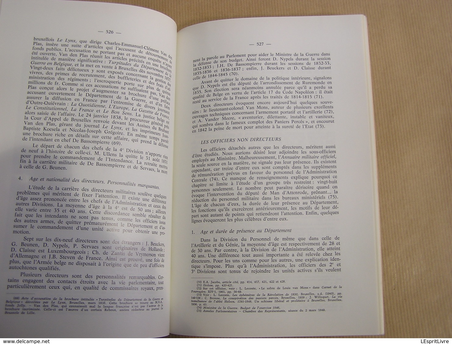 REVUE BELGE D' HISTOIRE MILITAIRE XVIII 7 Armée Titulaires Légion d'Honneur De Zaak Skrzynecki Ministère de la Guerre