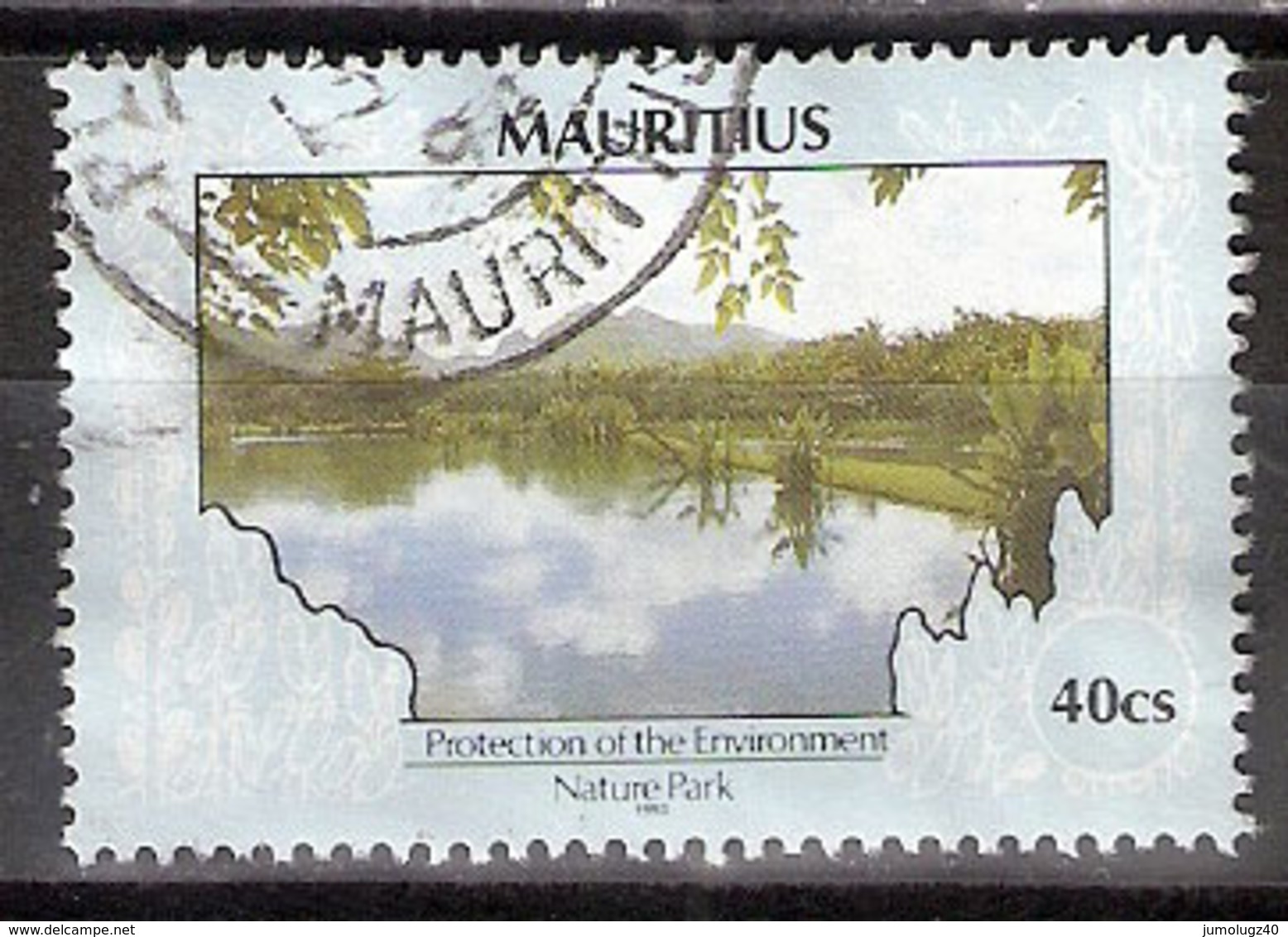 Timbre Maurice 1991 Y&T N°753 (14) Oblitéré. Nature Park 1993. 40Cs. Cote 0.30 € - Maurice (1968-...)