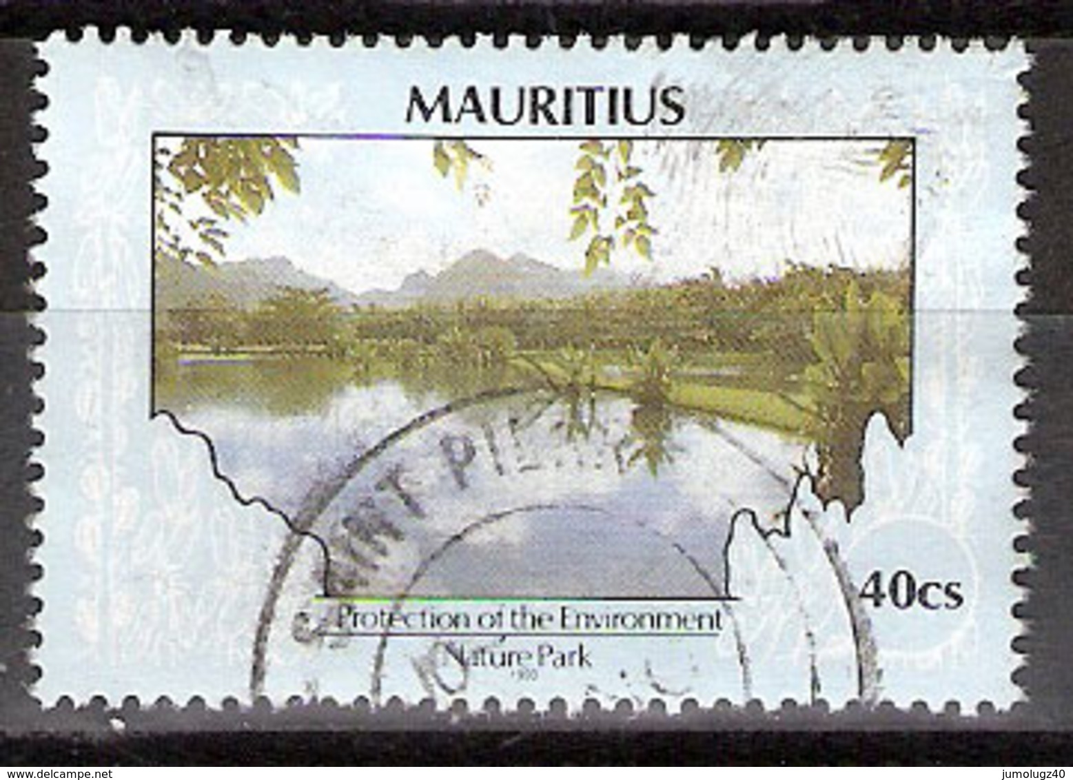 Timbre Maurice 1991 Y&T N°753 (16) Oblitéré. Nature Park 1993. 40Cs. Cote 0.30 € - Maurice (1968-...)