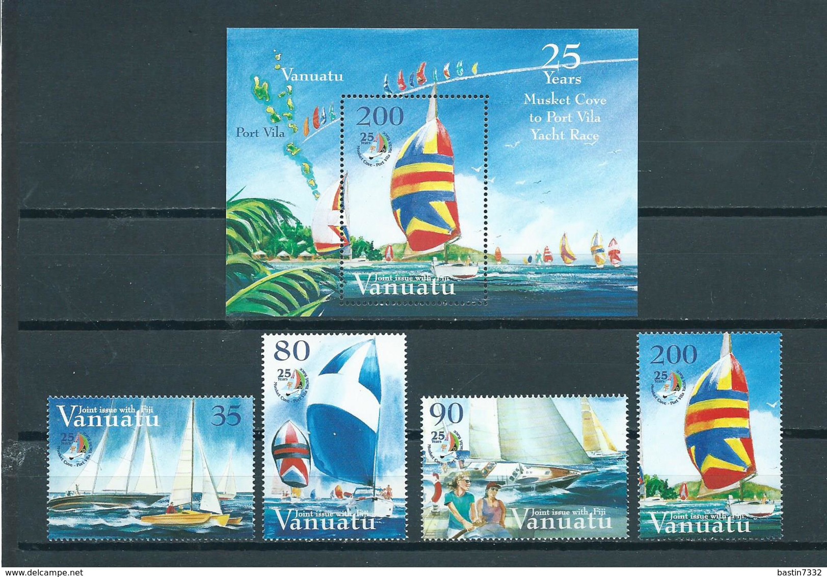 2004 Vanuatu Complete Set+M/Sheet Yacht Race MNH/Postfris/Neuf Sans Charniere - Vanuatu (1980-...)