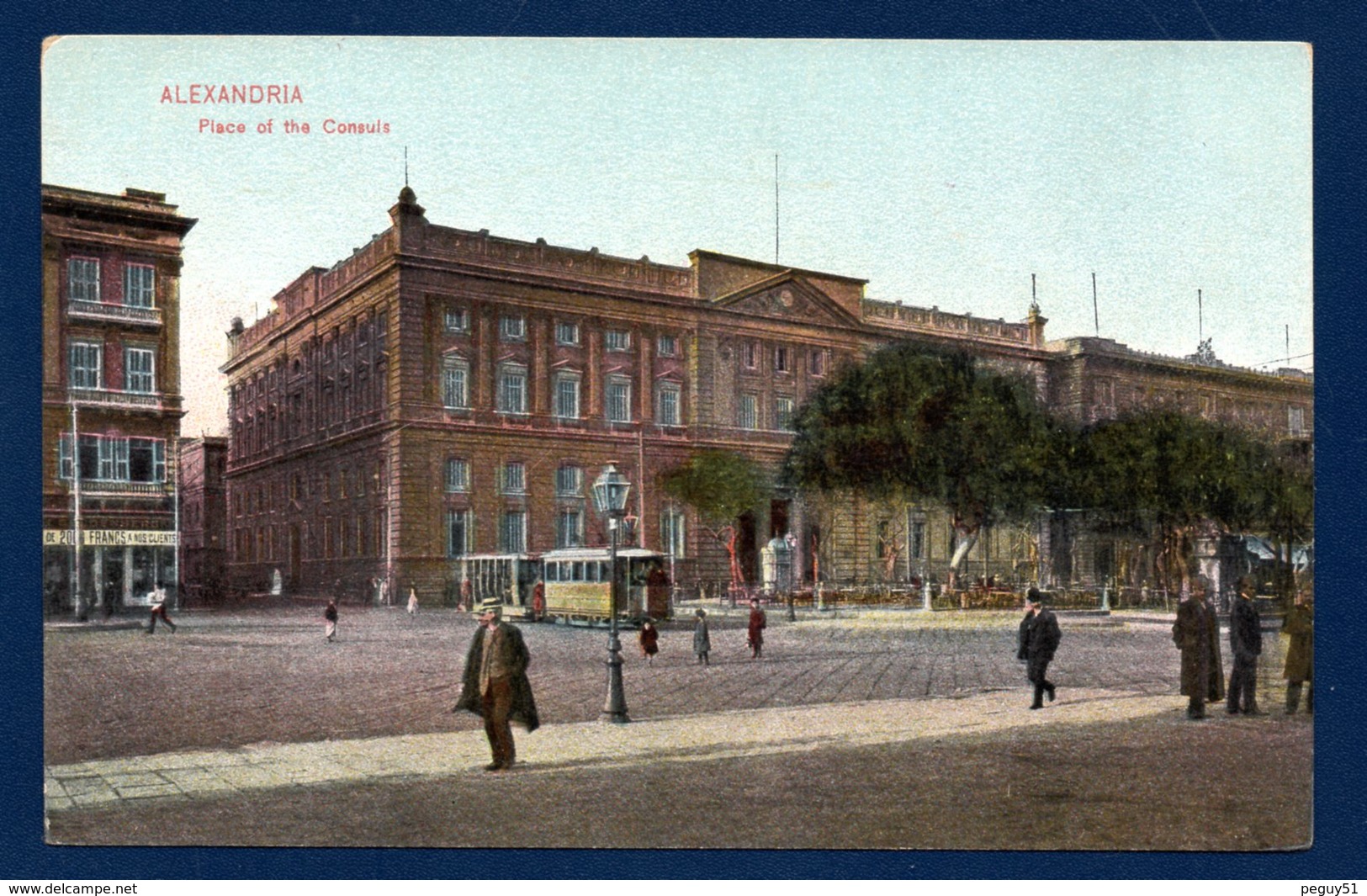 Egypte. Alexandrie. Place Des Consuls. Tramway Et Passants. - Alexandrie