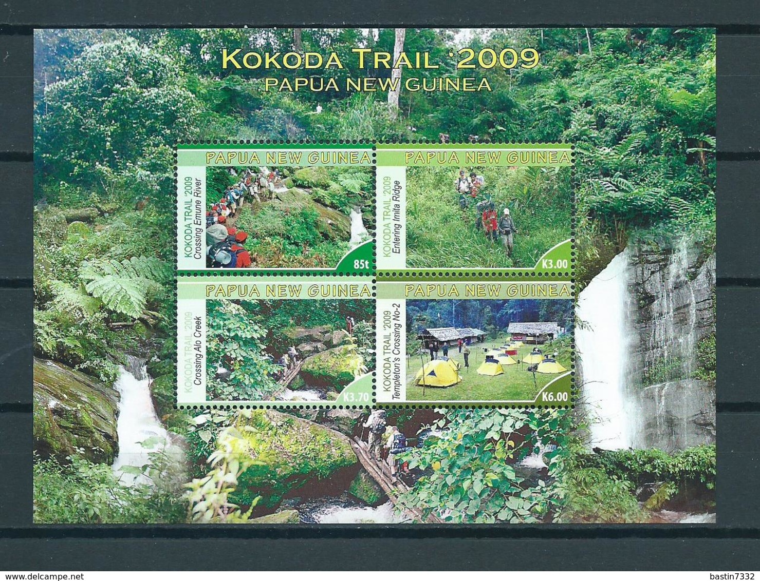 2009 Papua New Guinea Complete Set+M/Sheet Kokoda Trail MNH/Postfris/Neuf Sans Charniere - Papoea-Nieuw-Guinea