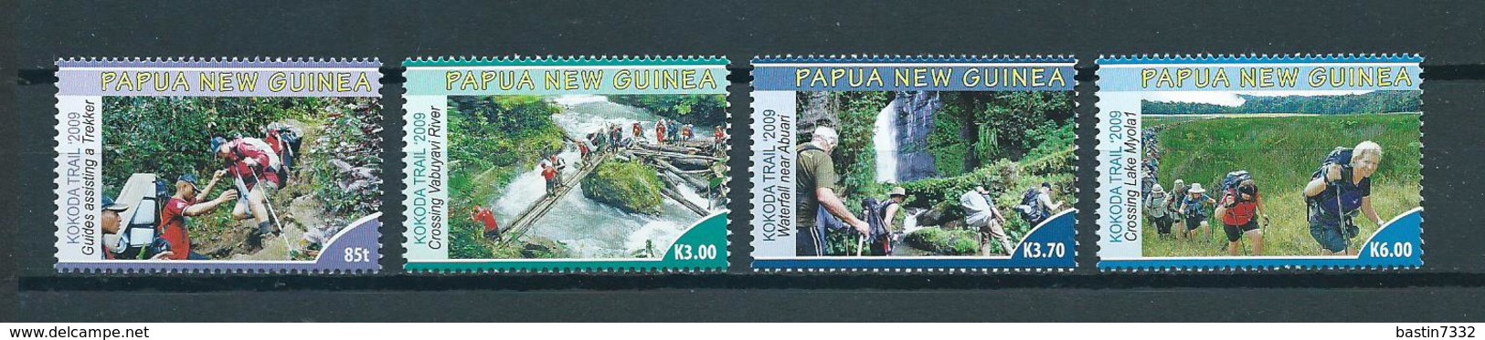 2009 Papua New Guinea Complete Set+M/Sheet Kokoda Trail MNH/Postfris/Neuf Sans Charniere - Papoea-Nieuw-Guinea