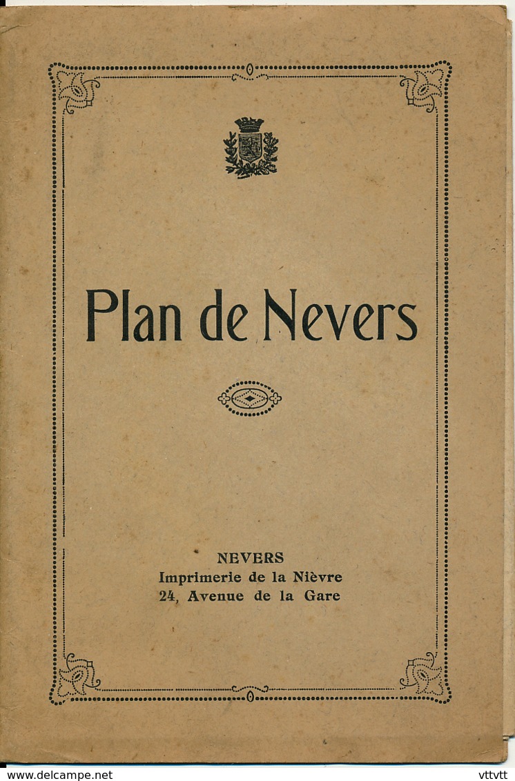 Ancien Plan De NEVERS (Nièvre), Assurances Mutuelles (46 Cm Sur 47,5 Cm) Excellent état, 3 Scans - Autres & Non Classés