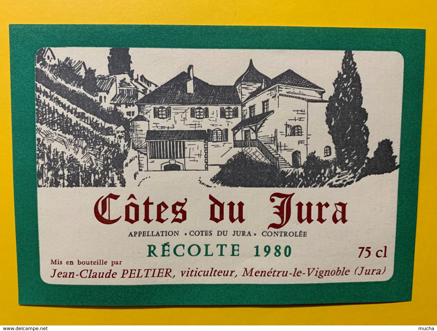 10087 - Côtes Du Jura 1980  Vin De Paille Jean-Claude Peltier Menetru Le Vignoble - Autres & Non Classés