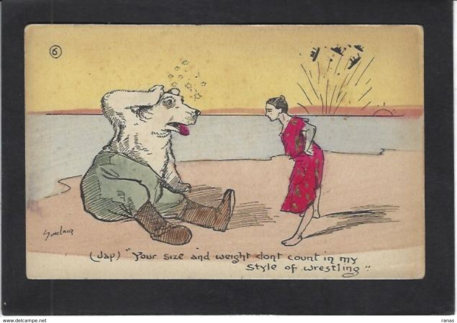 CPA Ours Satirique Caricature Guerre War Russo Japonaise Mandchourie Ours Russe Japon SINCLAIR Non Circulé - Osos