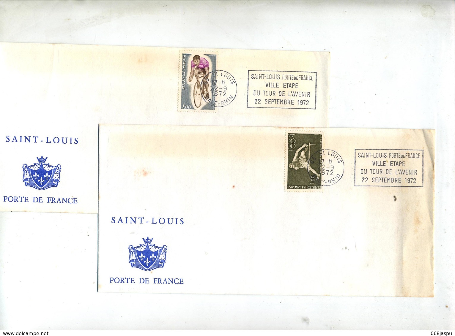 Lettre Flamme Saint Louisetape Tour De L'avenir Theme Cyclisme - Oblitérations Mécaniques (flammes)