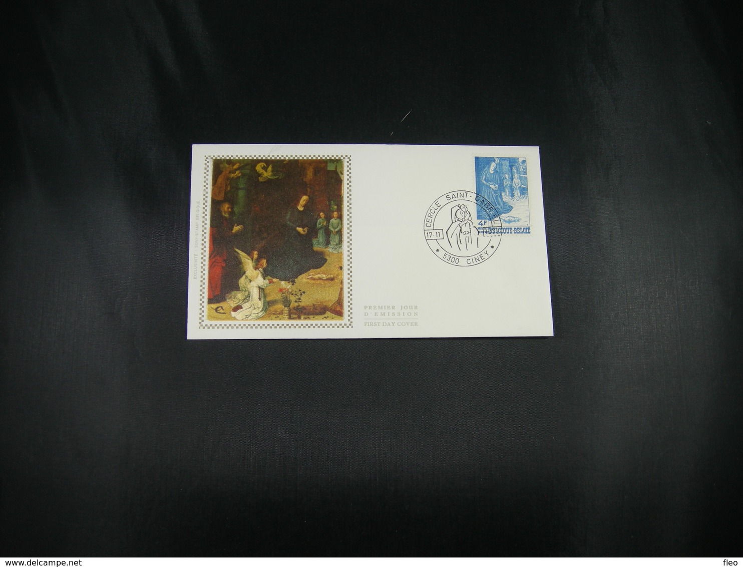 BELG.1973 1688  (Ciney ) FDC Zijde-soie : " Kerstmis/ Noël " - 1971-1980