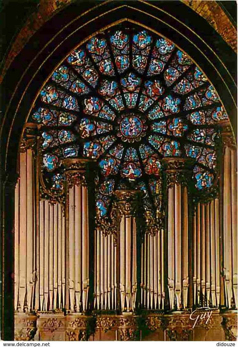 Art - Vitraux Religieux - Paris - Cathédrale Notre Dame - La Rosace Ouest Et Les Grandes Orgues - Voir Scans Recto-Verso - Paintings, Stained Glasses & Statues