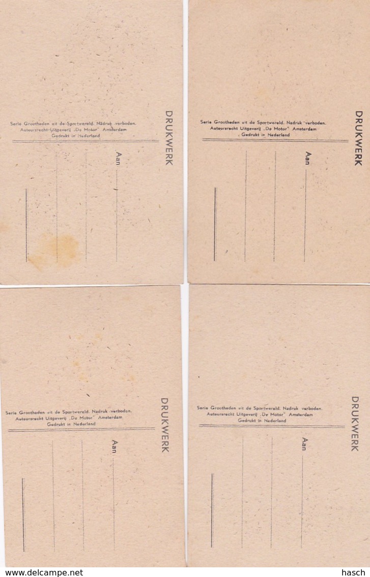 1954739Nico Broekman. Serie Grootheden Uit De Sportwereld. 10 Kaarten Waarvan 2 Met Punaisegaatjes. - Autres & Non Classés