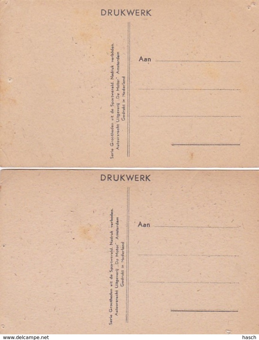 1954739Nico Broekman. Serie Grootheden Uit De Sportwereld. 10 Kaarten Waarvan 2 Met Punaisegaatjes. - Autres & Non Classés