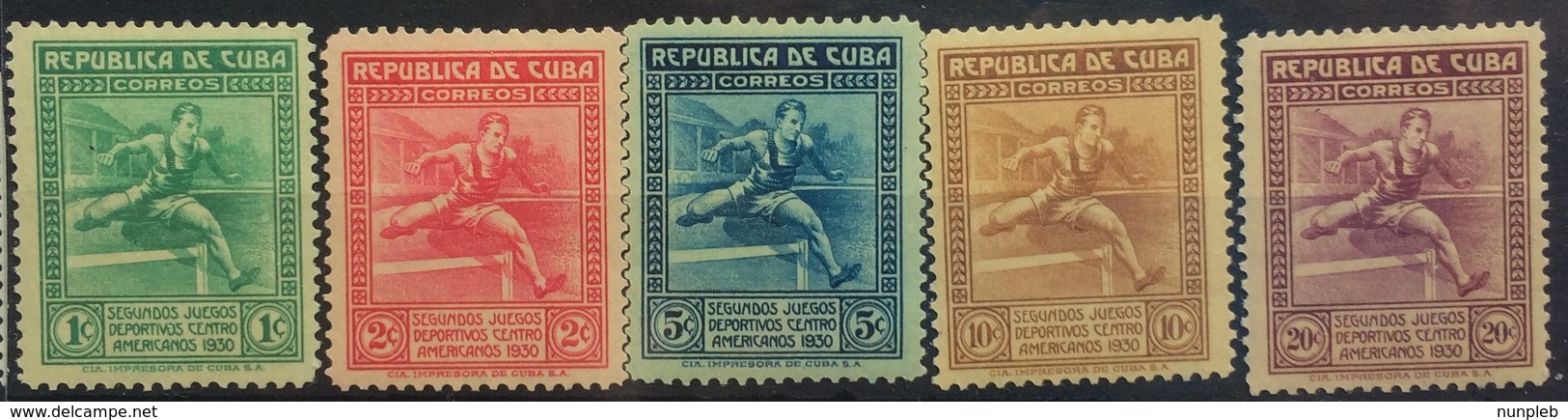 CUBA 1930 2nd American Games Set - Segundos Juegos Deportivos Centro Americanos - MNH - Unused Stamps
