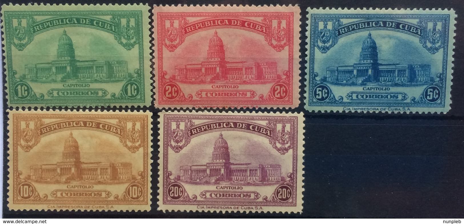 CUBA 1929 Capitol Havana Set Mint Hinged - Unused Stamps