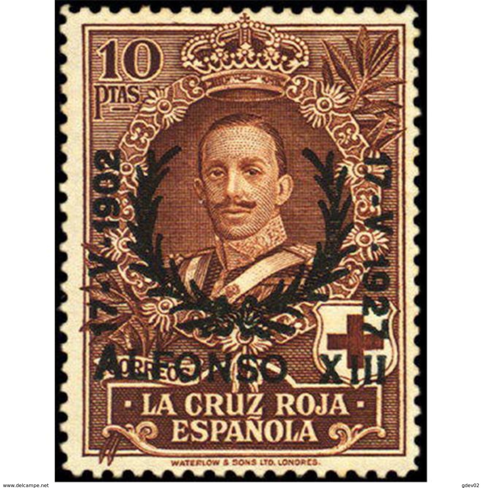 ES349SLTCF-LFT*361TN.España. Spain   Espagne.JUBILEO DEL REY  ALFONSO Xlll.1927 (Ed 361*) MAGNIFICO - Unused Stamps