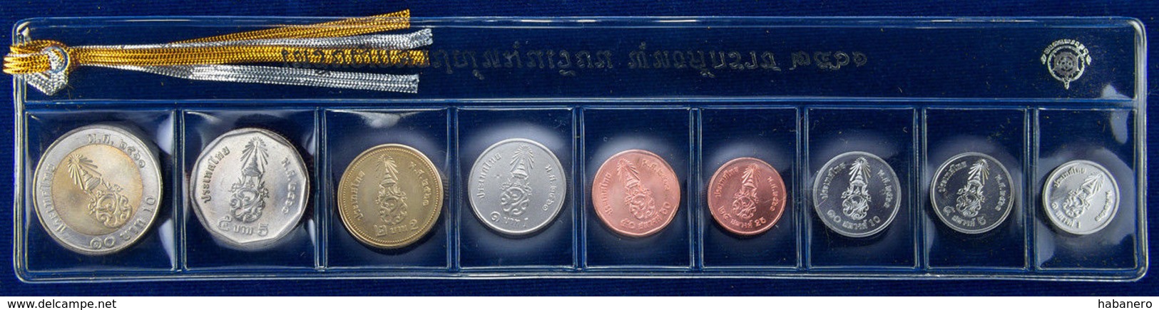 THAILAND 2018 9 COIN SET KING MAHA VAJIRALONGKORN UNC MINT SCARCE SET WITH 1, 5, 10 SATANG - Tailandia