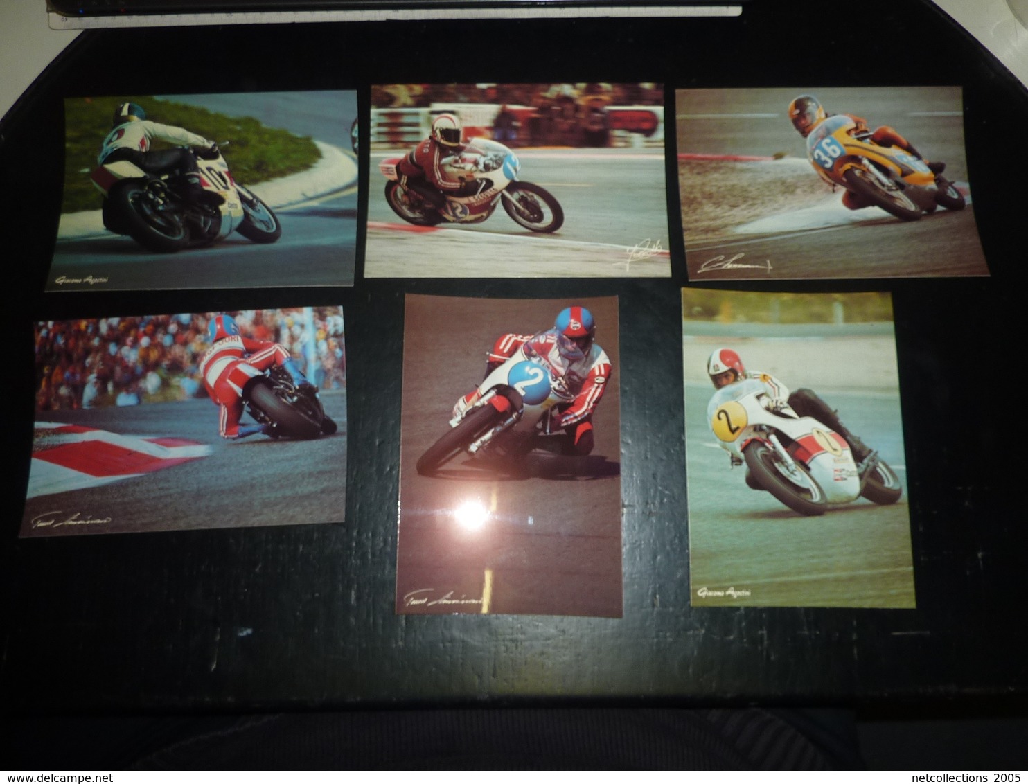 LOT DE 6 PHOTOS CIRCUIT PAUL RICARD - AGOSTINI / LANSIVUORI / CECOTTO / CHOUKROUN - PHOTO ALAIN COCHET - 83 VAR (AD) - Moto