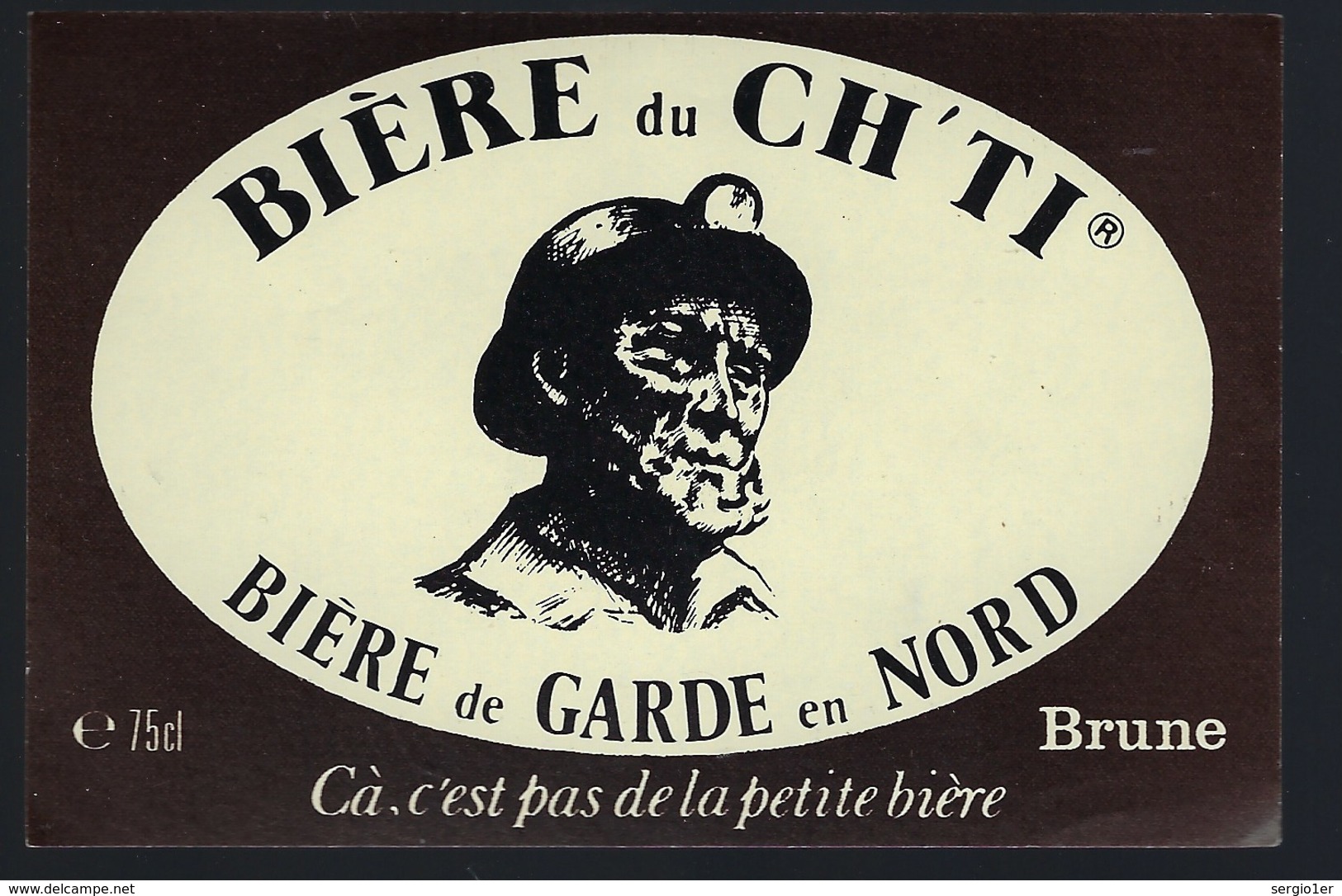 étiquette Bière France: Bière De Garde En Nord Brune CH'TI   "Mineur, Casque" Cà C'est Pas De La Petite Bière - Bière