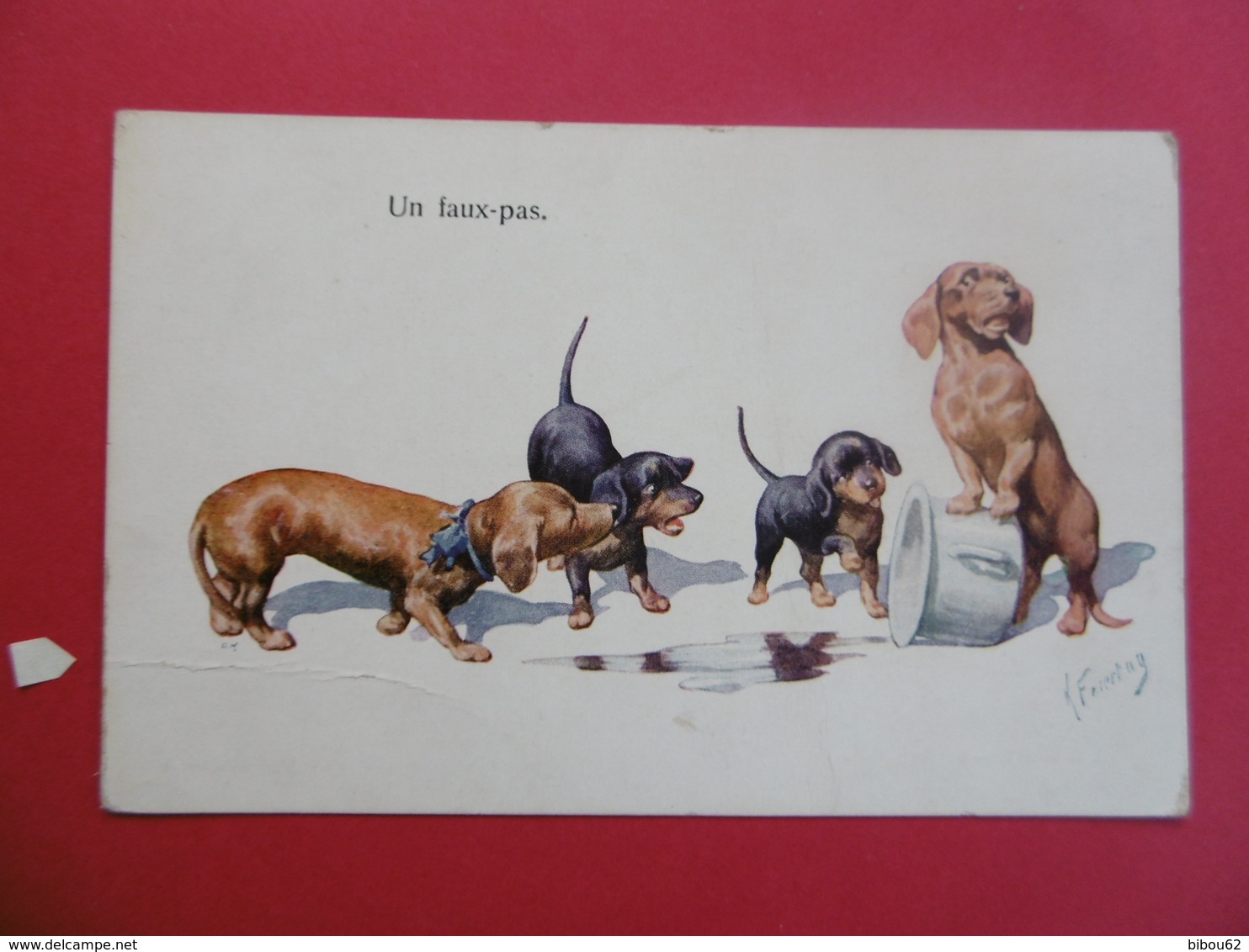 CARTE FANTAISIE  - Thème Du Chien - TECKEL - Chiens