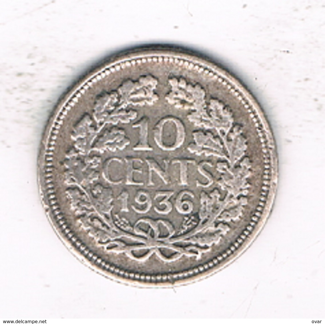 10 CENTS 1936 NEDERLAND /1932/ - 10 Cent