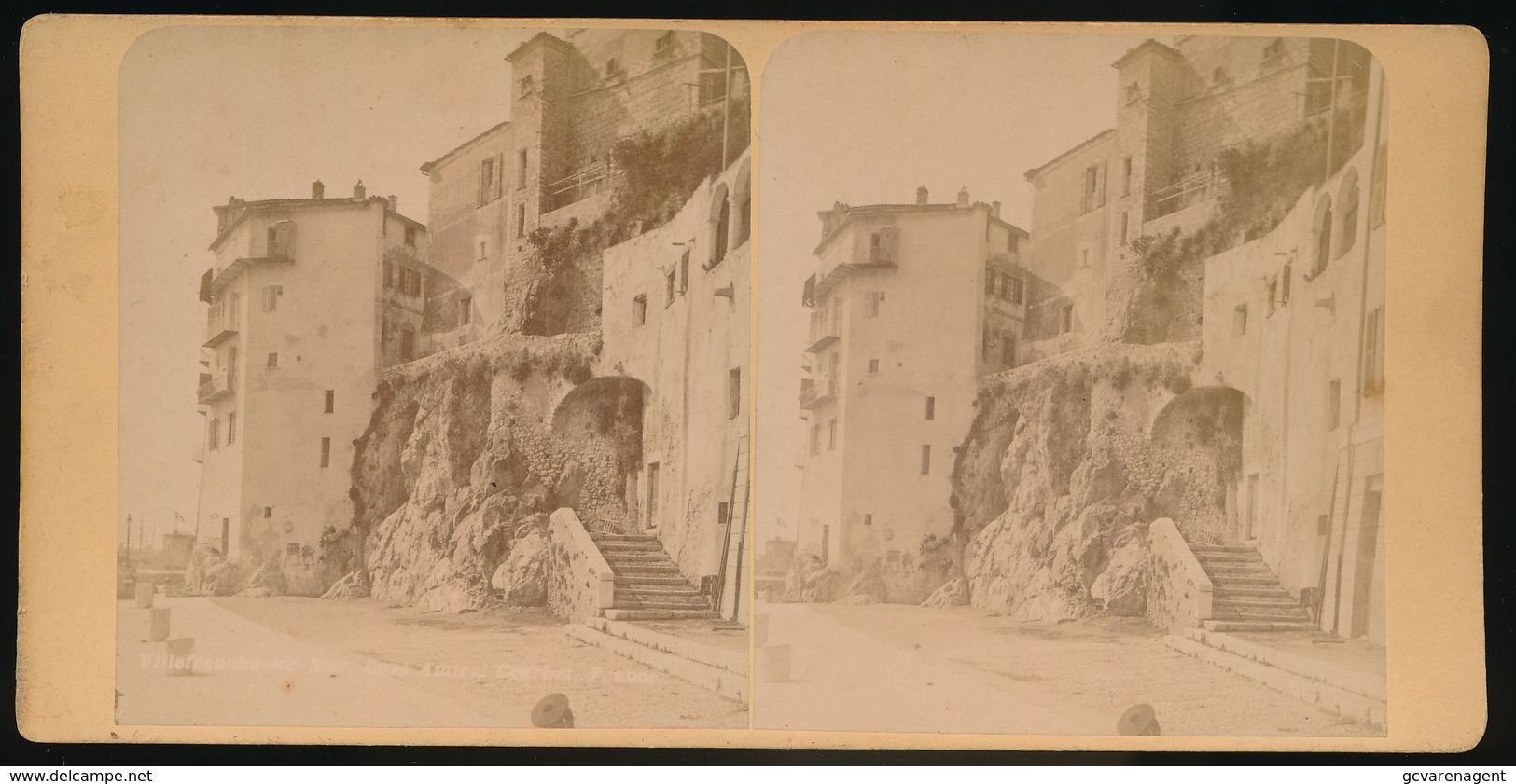 VILLEFRANCHE SUR MER  - PHOTO STEREOCARTE 17.5 X 8.5 CM    - VOIR 2 SCANS - Villefranche-sur-Mer