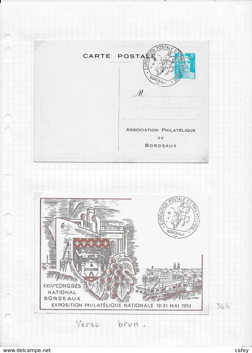 FRANCE Dispersion Collection ENTIERS POSTAUX - Cartes Postales Types Et TSC (avant 1995)