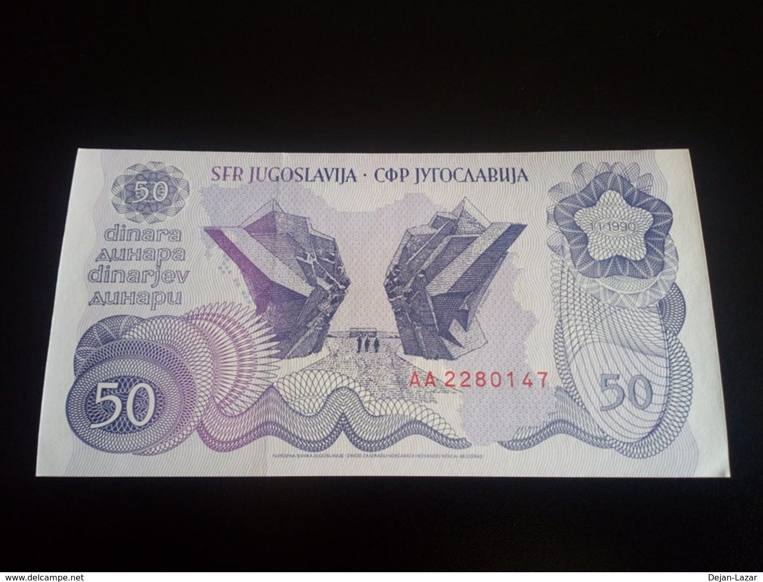 Yugoslavia 50 Dinara 1990 UNC - AA Series - Yougoslavie