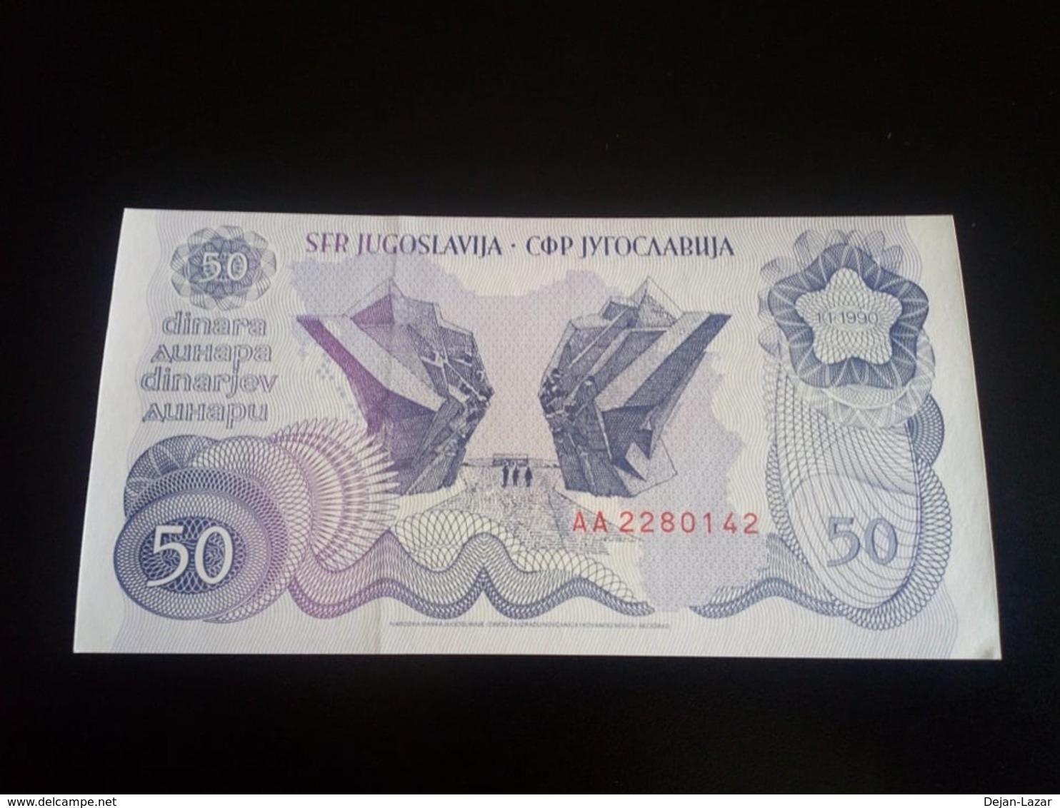 Yugoslavia 50 Dinara 1990 UNC - AA Series - Yougoslavie