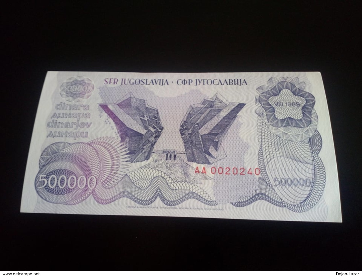 Yugoslavia 500000 Dinara 1989 UNC -  AA   Series - Yougoslavie