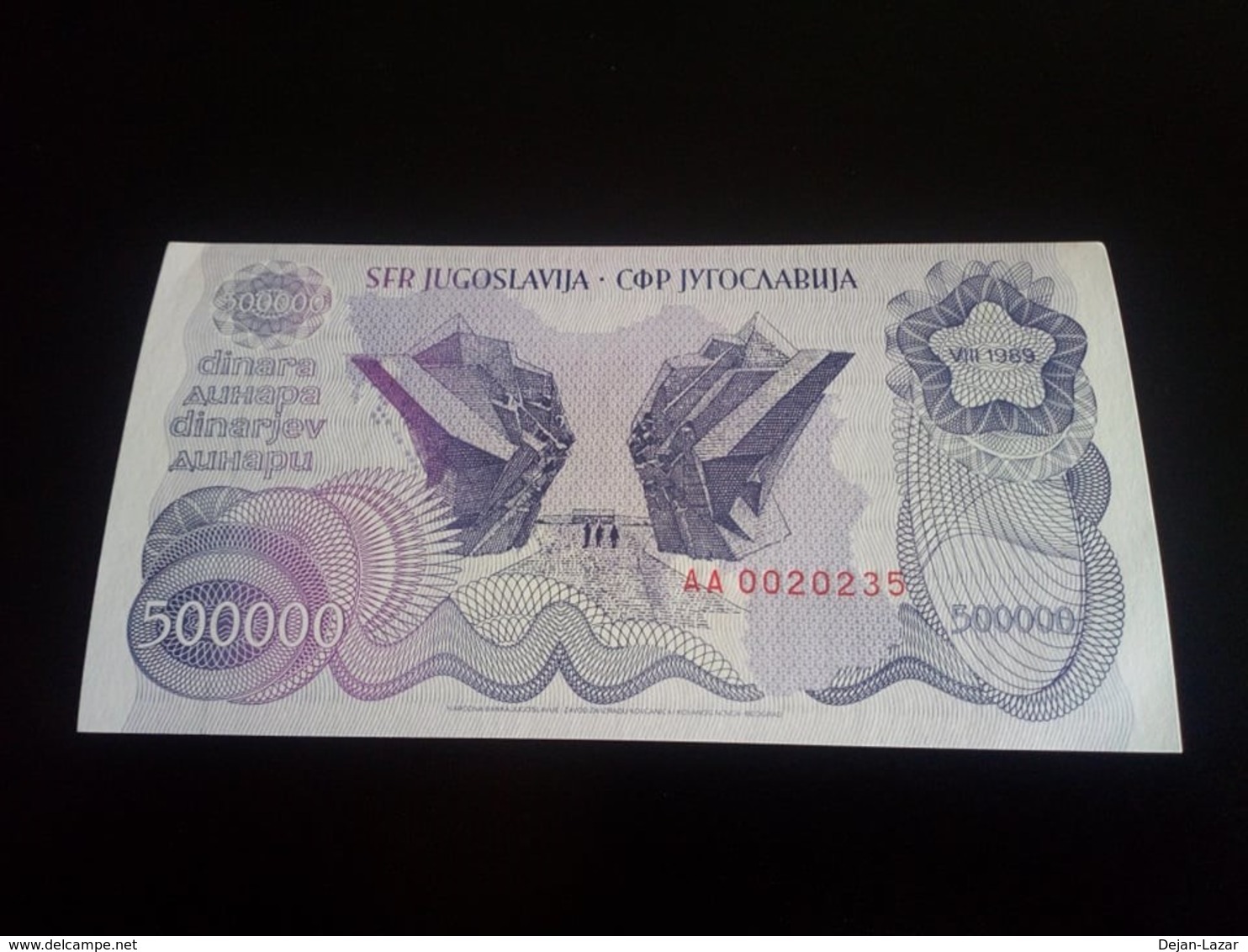 Yugoslavia 500000 Dinara 1989 UNC -  AA   Series - Yougoslavie