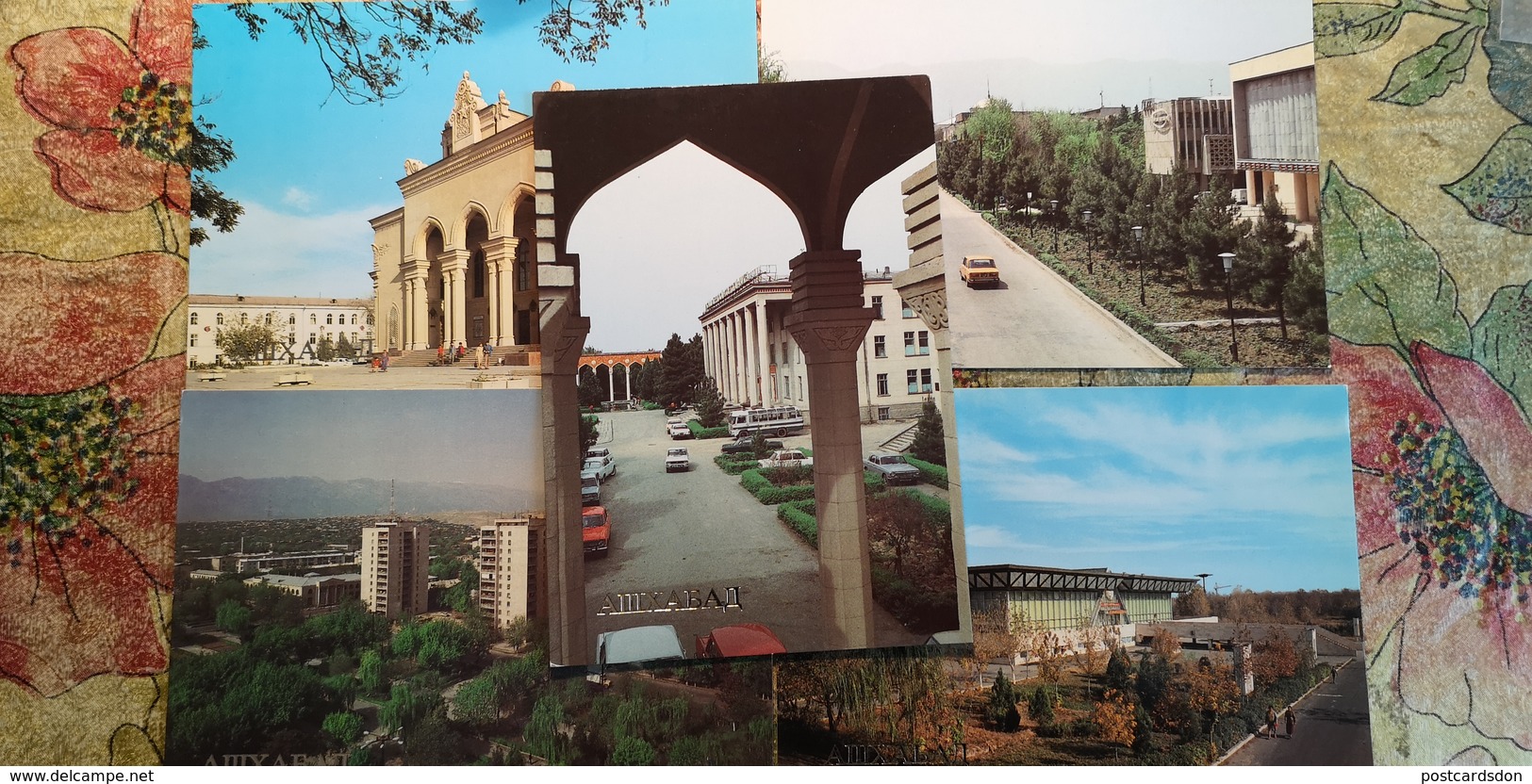 Russian Asia. Ashgabat / Ashkhabad. Big Lot - High Quality - Full 18 Postcards Set - 1980s - Turkménistan