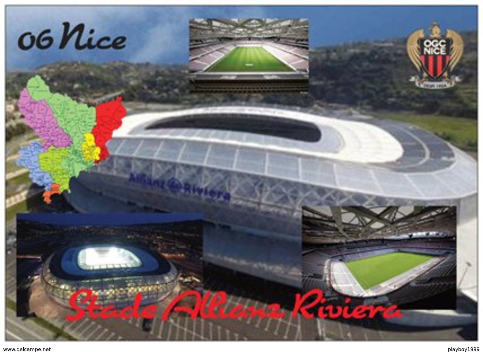 Stade De Football - Stade De Allianz Riviera - NICE - Carte Géo Des Alpes Maritimes - Cpm - Vierge - - Soccer