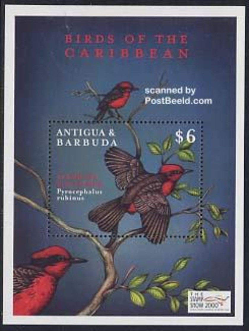 ANTIGUA & BARBUDA, 2000 The Stamp Show 2000, London S/s Birds MNH - Antigua Und Barbuda (1981-...)