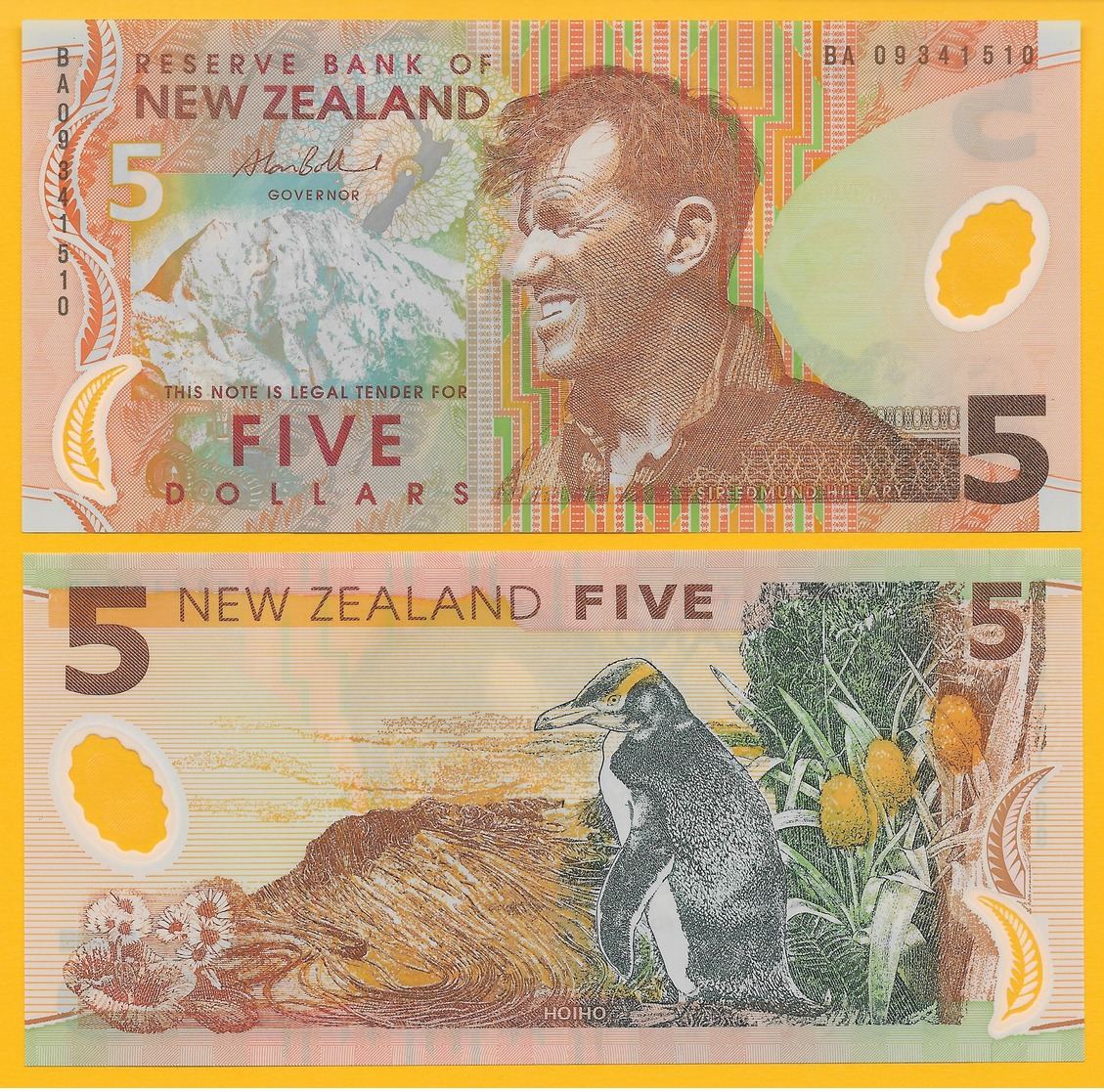 New Zealand 5 Dollars P-185b 2009 UNC - Nieuw-Zeeland