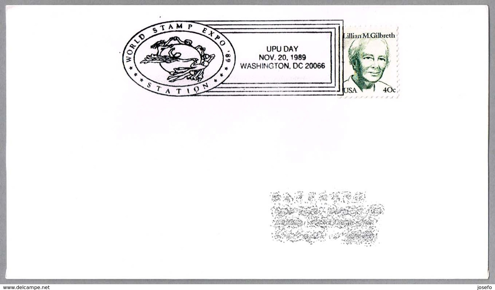DIA DE LA UNION POSTAL INTERNACIONAL - UPU DAY. Washington DC 1989 - UPU (Unión Postal Universal)