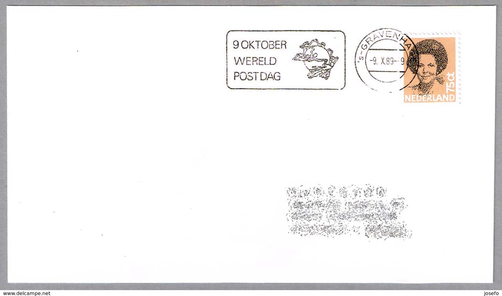 DIA DE LA UNION POSTAL INTERNACIONAL - UPU DAY. Granvenhagen 1989 - UPU (Unión Postal Universal)