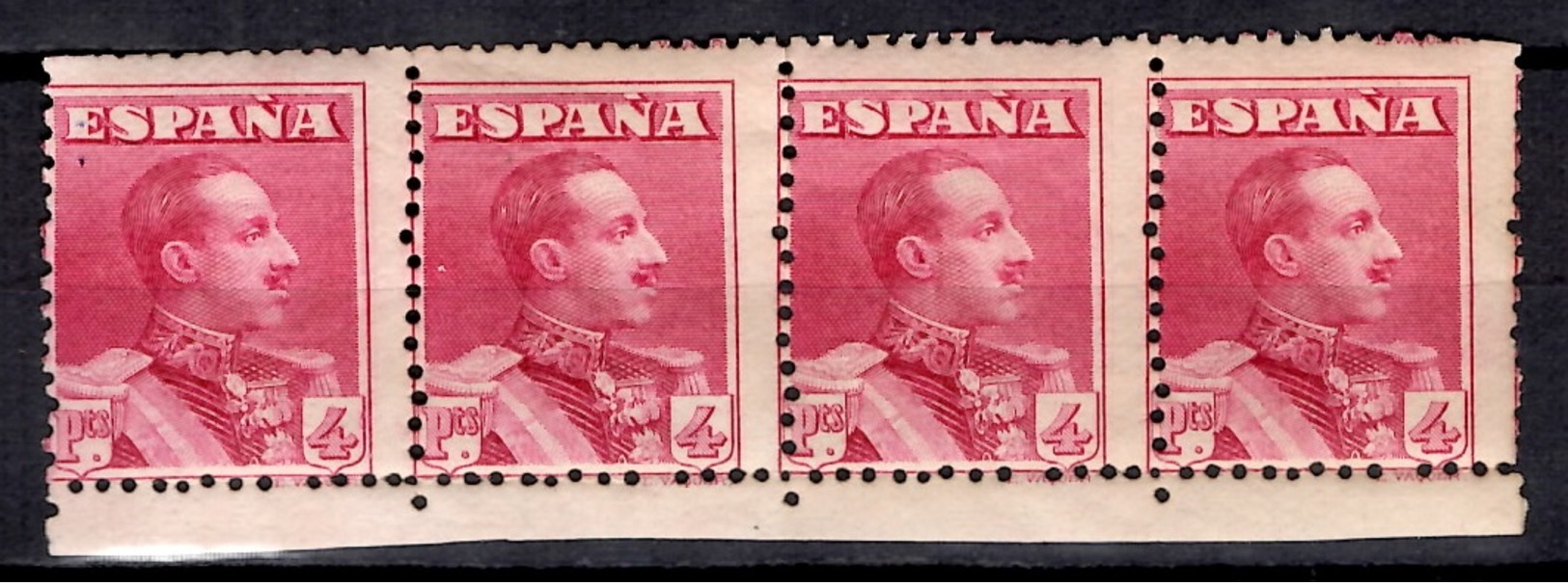 Espagne YT N° 285 En Bande De Quatre Timbres Neufs ** MNH. Gomme D'origine. B/TB. A Saisir! - Neufs