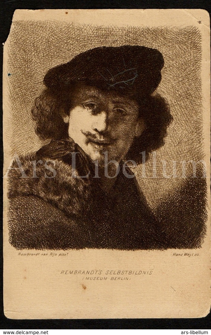 Postcard / CP / Rembrandt / Selbstbildnis Von 1635 / Museum Berlin / Unused / Hans Weyl - Peintures & Tableaux