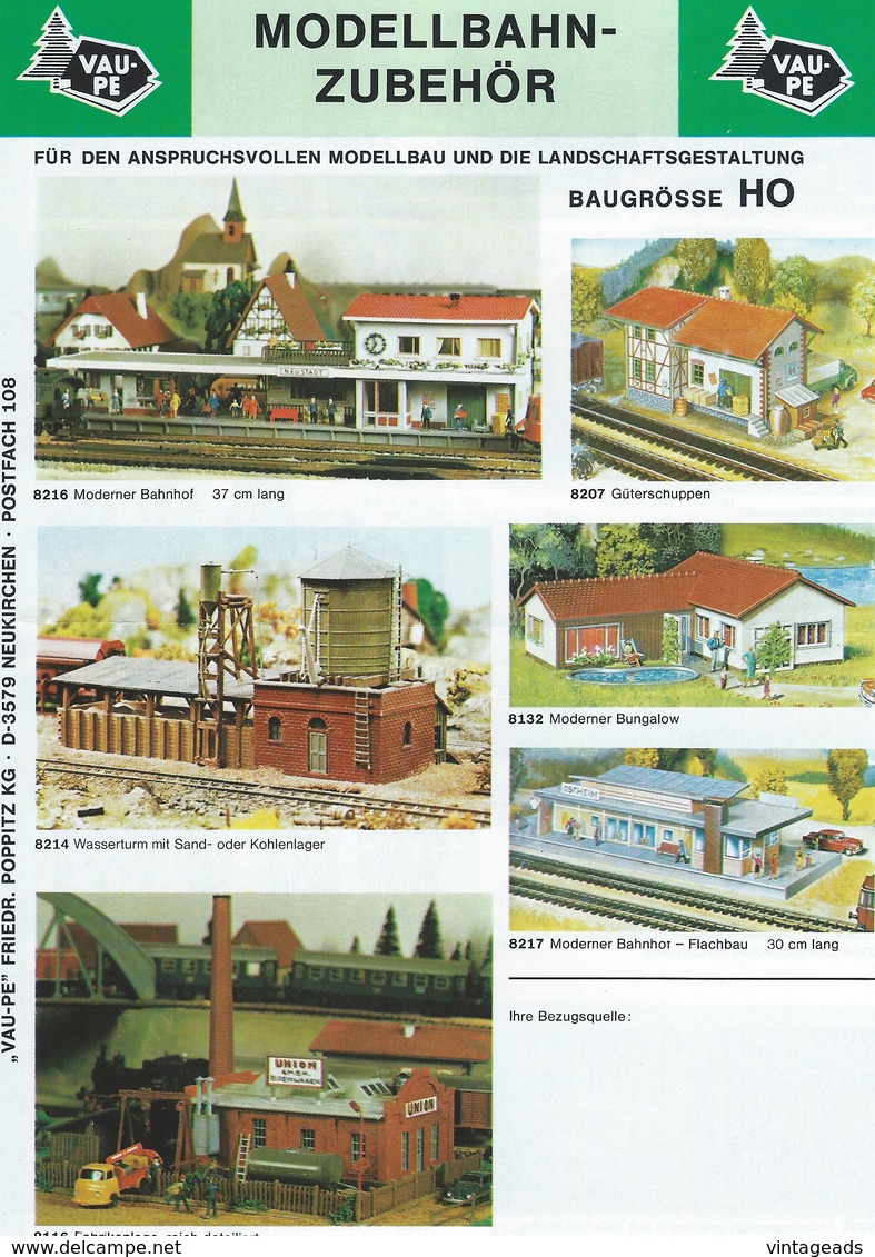 KAT126 Modellbauprospekt VAU-PE Modellbahn-Zubehör, H0 - Literatuur & DVD