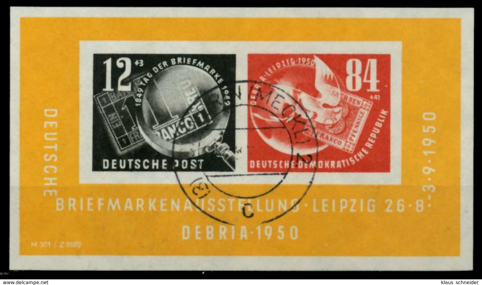 DDR BLOCK KLEINBOGEN Block 7 Zentrisch Gestempelt X70789A - Gebruikt