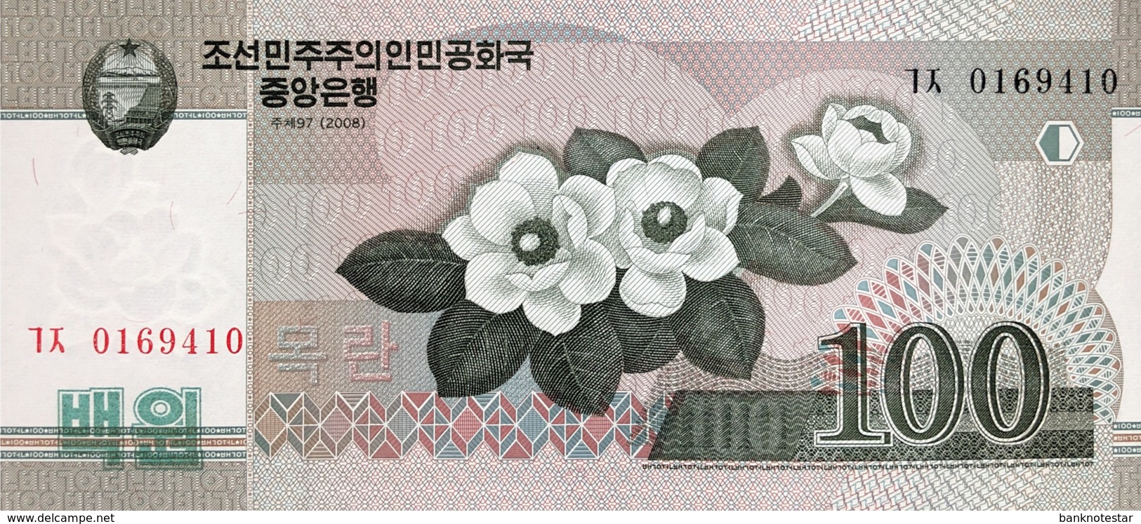 North Korea 100 Won, P-61 (2008) - UNC - Korea (Nord-)