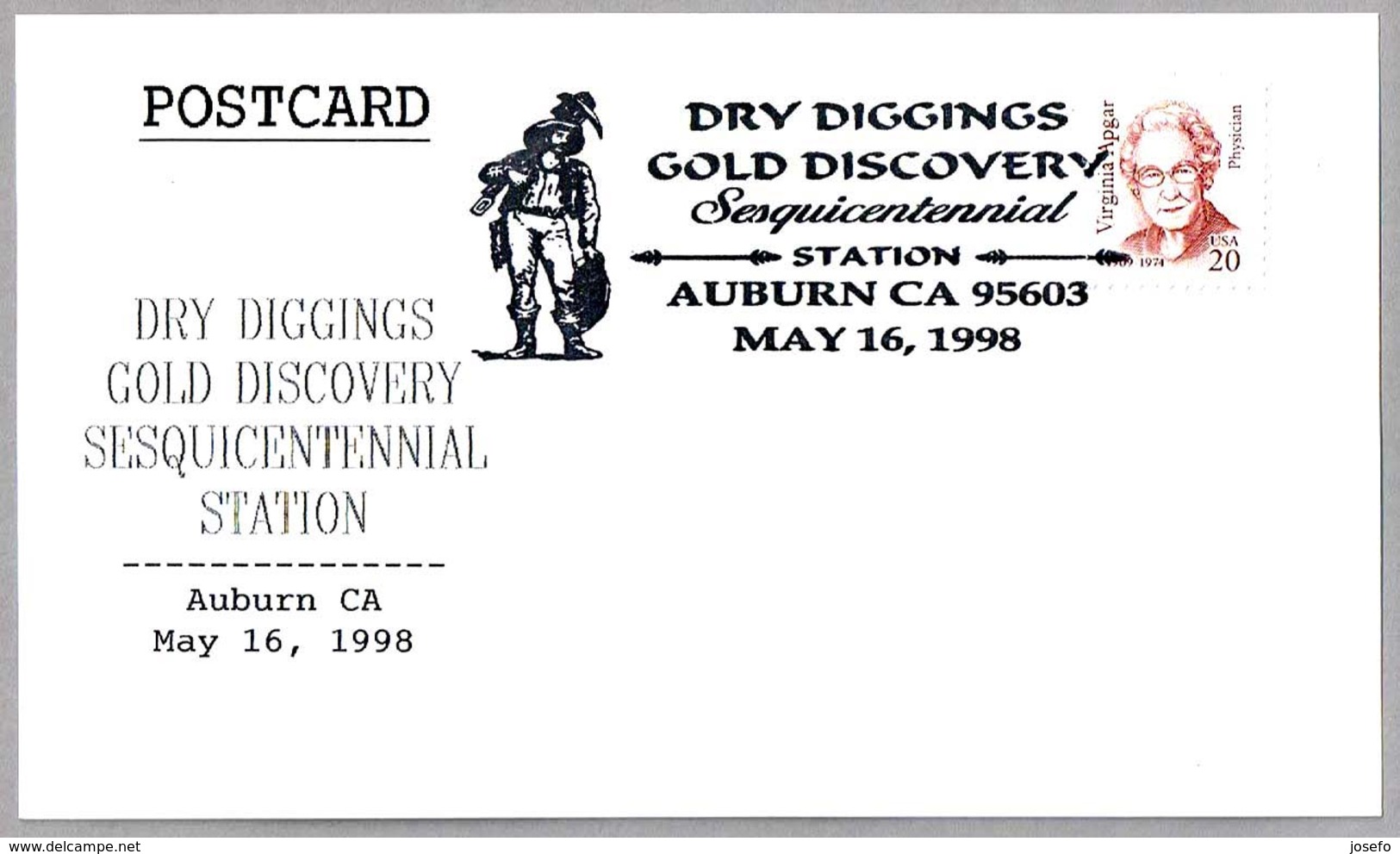 DRY DIGGINS GOLD DISCOVERY - DESCUBRIMIENTO DE ORO. Auburn CA 1998 - Minerales