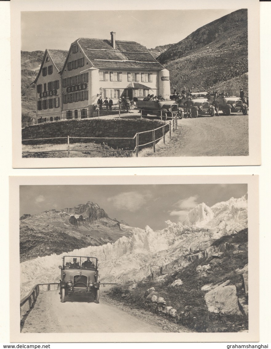 Switzerland Furka Pass 10 Photos Souvenir Folder Interwar Charabancs Open-topped Bus James Bond 007 Goldfinger Location - Other & Unclassified