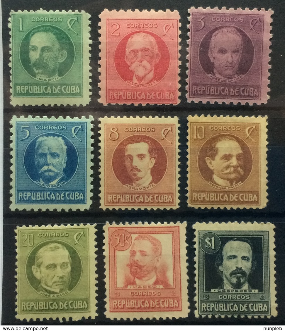 CUBA 1917 Definitive Set Mint Hinged - Unused Stamps