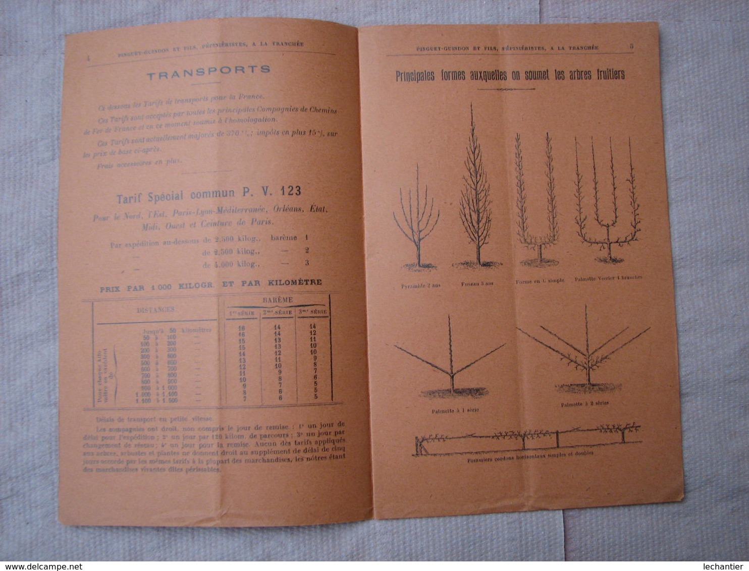 Pinguet-Guindon 1930/1931 Pépinières De Touraine à La Tranchée Près TOURS  St. SYMPHORIEN  15 Pages TBE - Autres & Non Classés