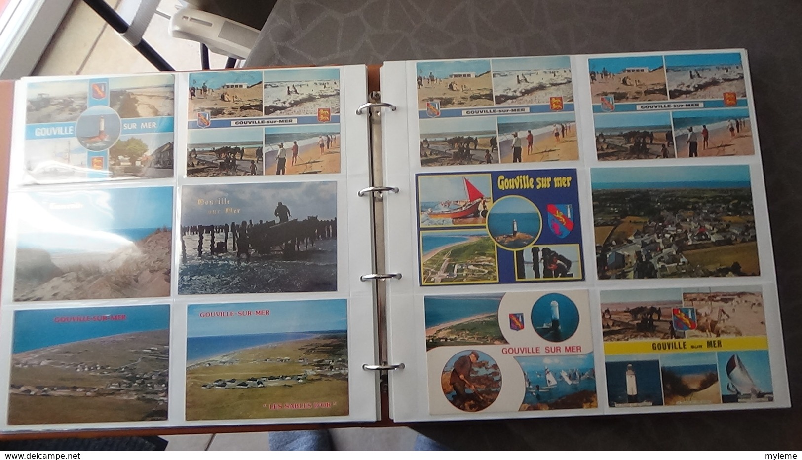 Lot de 2 albums de 334  cartes postales neuves de Gouville Sur Mer. Port 19.50 euros OFFERT !!!