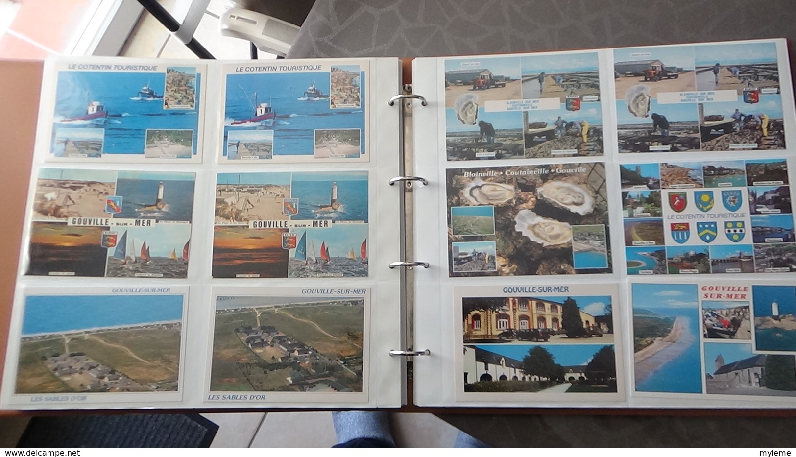 Lot de 2 albums de 334  cartes postales neuves de Gouville Sur Mer. Port 19.50 euros OFFERT !!!