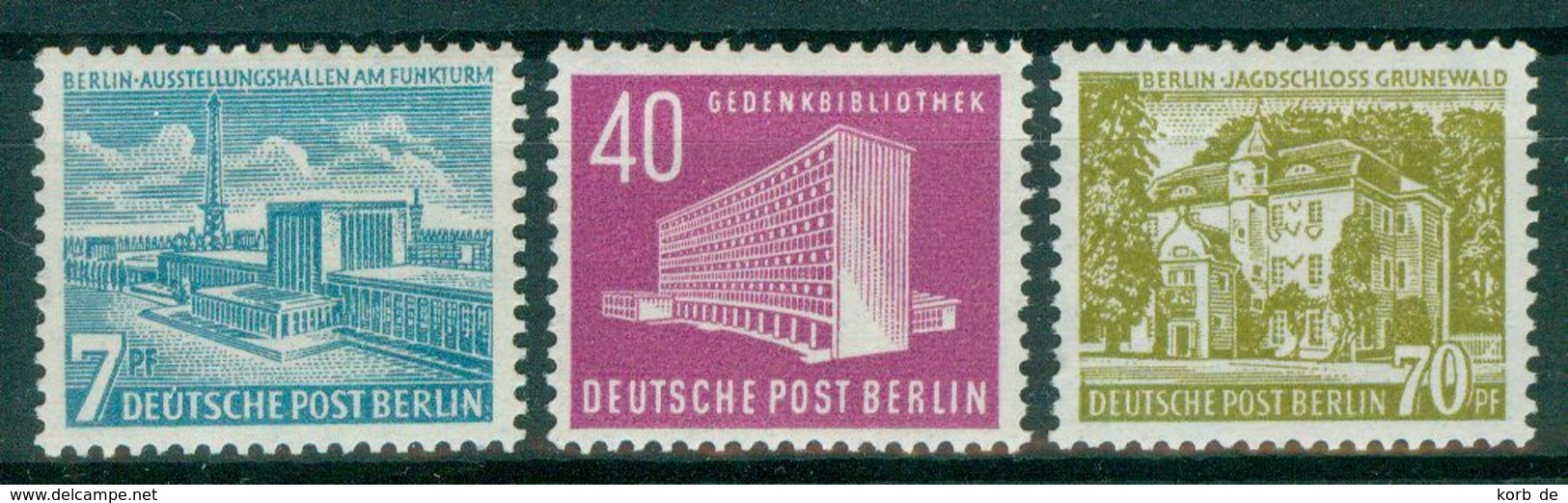 Berlin 1954 / MiNr.   121 - 123   ** / MNH   (r767) - Ongebruikt