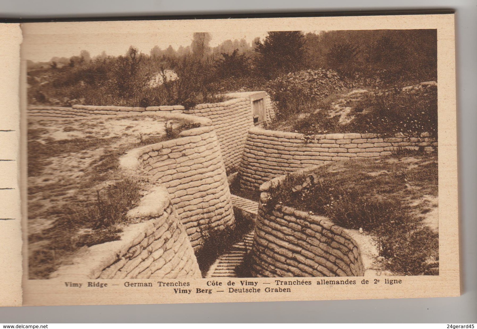 CARNET 22 CPSM VIMY (Pas de Calais) - 1° GUERRE MONDUALE : Tranchées, abris souterrains