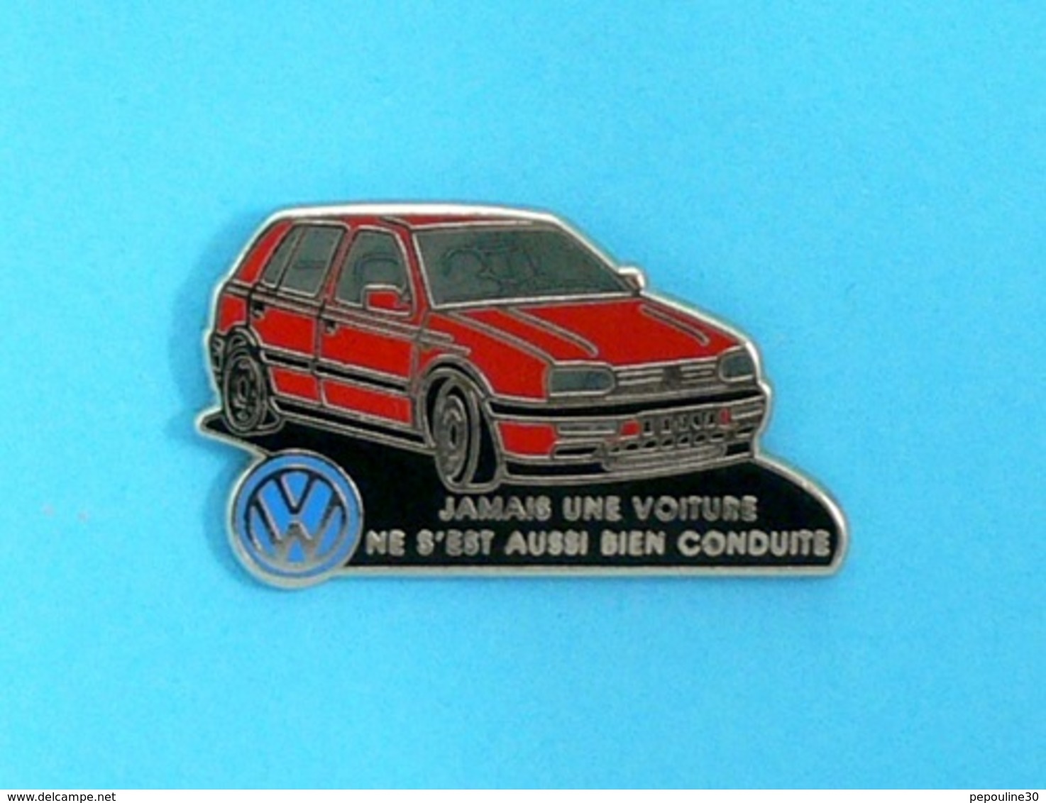 1 PIN'S //   ** VOLKSWAGEN / GOLF ** . (Decat Paris) - Volkswagen